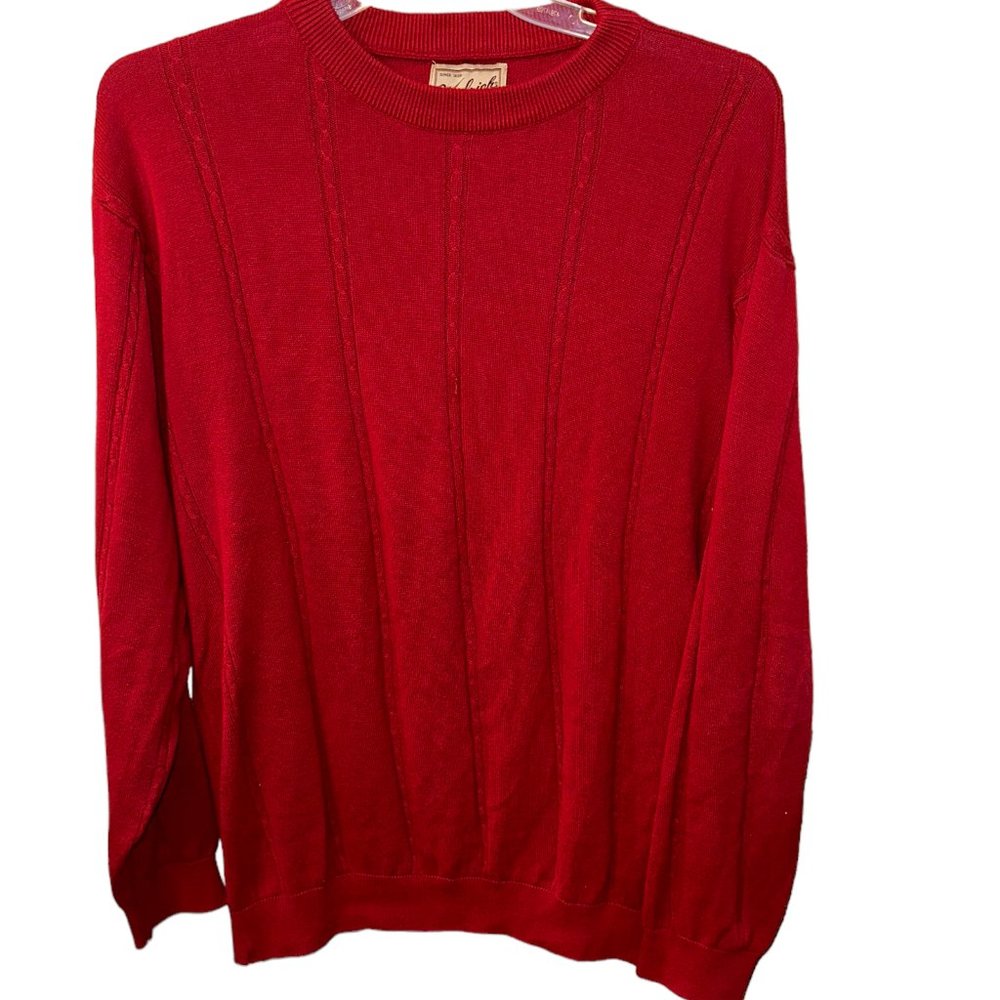 Men's Woolrich‎ 100% Cotton Red Sweater Size Medium